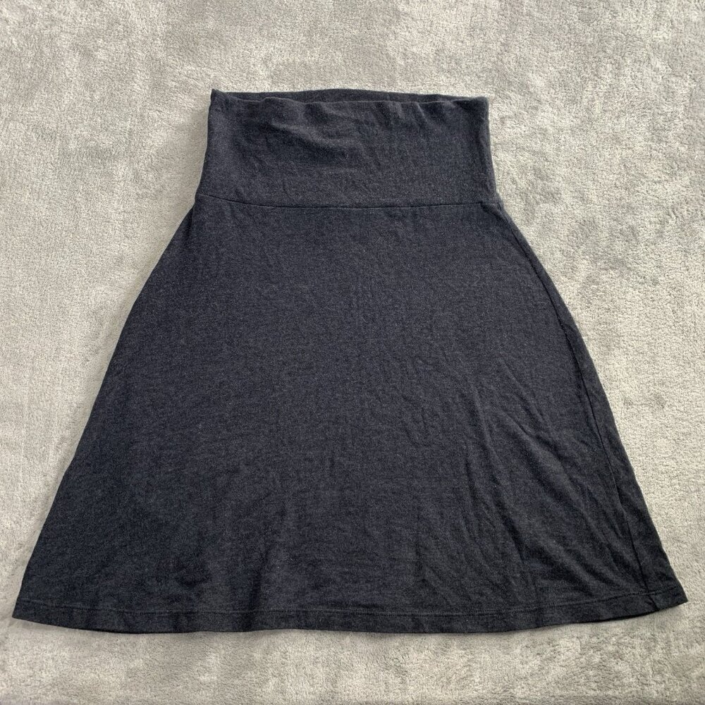 Standard James Perse Skirt Women 0 Pull On Stretch Jersey A-Line Gray Minimalist